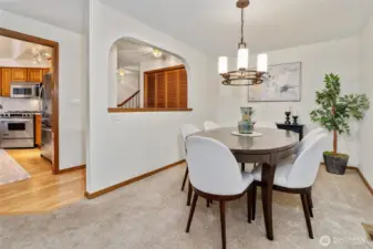 Large dining room could seat a huge gathering.