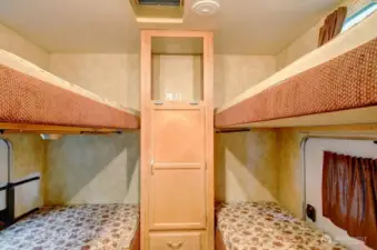 Bunk room with storage as well