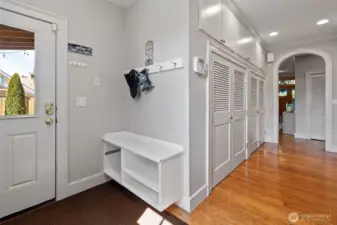 Door to backyard entry.