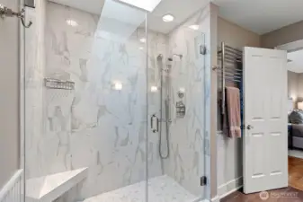 A tankless water heater ensures plenty of enjoyable warm showers!