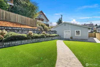 Plenty of gardening opportunity and a low-maintenance turf yard.