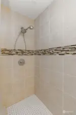 Great size walk-in shower