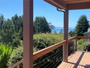 Lovely water views from the deck and inside the home.