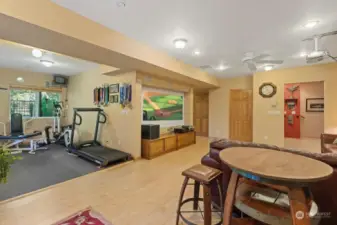 Exercise Room with door to the backyard