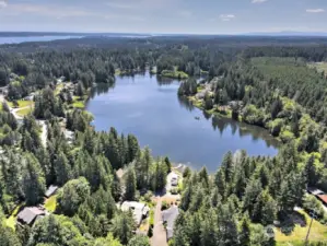 Anbderson Lake, a private lake for the LakeLand Community. Electric motors allowed.