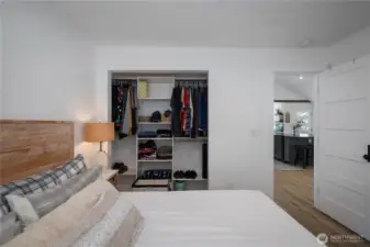 View looking out of the guest bedroom.