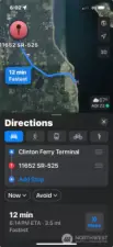 12 minute commute to the Clinton Ferry