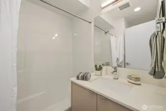 Stylish bathroom located on the first floor