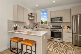 Space for kitchen-island seating
