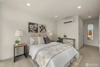 Peaceful primary suite retreat with generous space and natural light