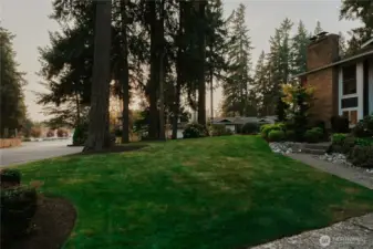 Oversizew corner lot lends privacy and room to play.