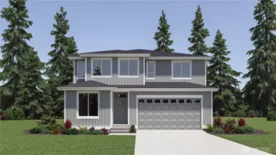 Digital rendering of completed home.