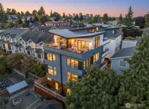 3825 Wallingford Ave N #B is the home on the right, facing south and west
