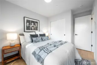 Entry level bedroom.