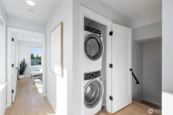 Washer / dryer are on the same level as the primary suite.