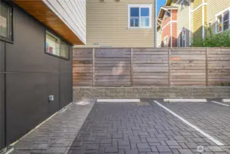 Dedicated parking with EV charger.