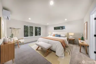 Primary Bedroom Virtual Staged