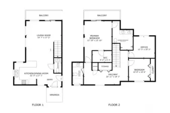 Floor plan illustrating the home’s layout with open main-floor living spaces and all bedrooms located upstairs.