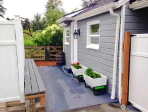 This is an outdoor picture of tiny house number 1.