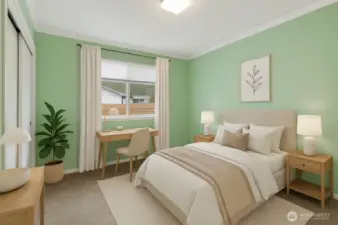 bedroom 3 virtually staged