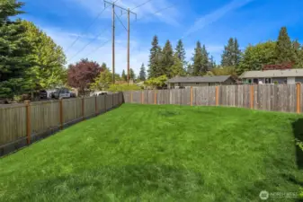 Great Fully Fenced in backyard