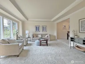 Very spacious formal living room is set off the left as you enter the home.