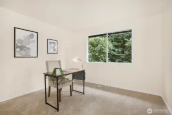 3rd Bedroom on Upper floor.  Is plenty big enough for a full/queen size bed.  Staged as an office