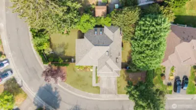 The back patio connects the west yard, sunny and perfect for veggie and flower garden, and the east yard, which is shadier and a great place for a play structure out of the direct sun.  The yards are ready for your green thumb and have lots of mature plants and a lovely apple tree!