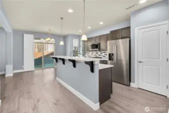 View of backyard and pantry space