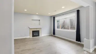 Gas fireplace in the living room
