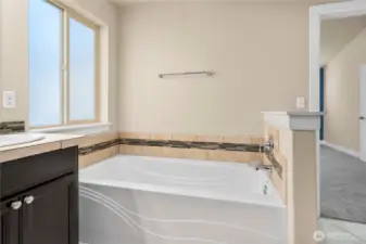 Primary bath with soaking tub