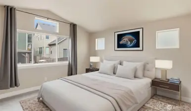 VIRTUALLY STAGED: Large primary suite