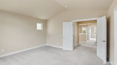 Primary suite with double door entry