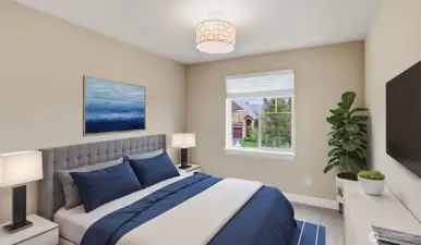 VIRTUALLY STAGED: Bedroom #3 upstairs