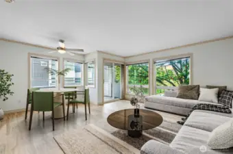 Bright NW Corner Home with abundant Windows.  Brand-new LVP flooring, Paint, and Baseboards throughout.