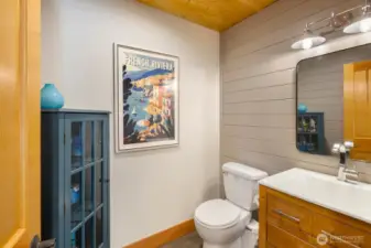 Lower level half bath