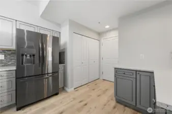 Kitchen with door to garage