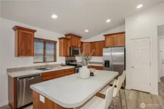 Newly installed laminate counter.