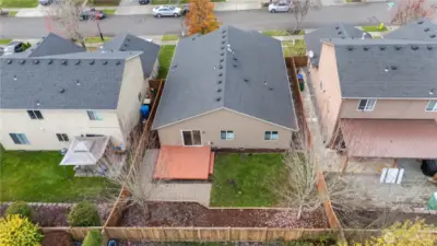 Fully fenced backyard.