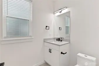 1/2 bath on second floor