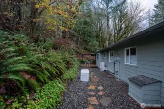 An on demand Generac generator means that within eigh seconds of a power outage, this home is back up and running without the owner lifting a finger. Truly a luxury