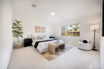 Generous primary suite