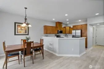 Kitchen from living room