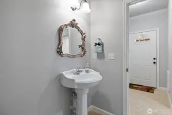 Downstairs powder room