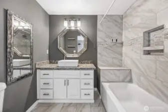 Primary bathroom on main floor.