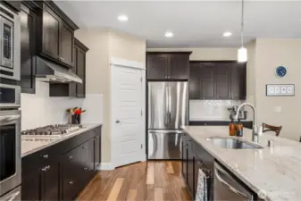 Corner pantry next to Fridge