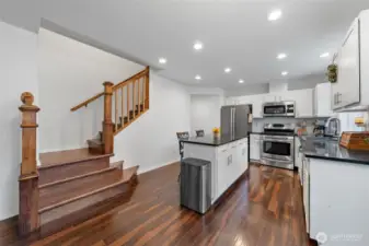 Kitchen, Stairs to second floor