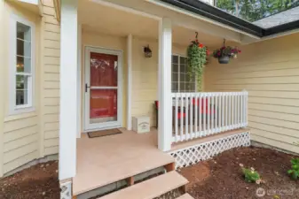 Front entrance and porch
