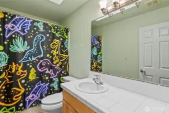 Second floor bathroom serves the three additional upstairs bedrooms.