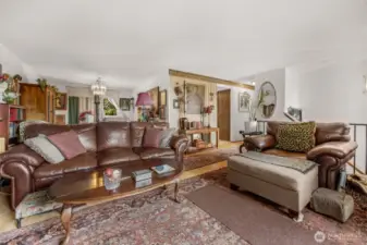 Family room looking towards upper hallway